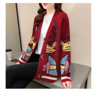 Knitted sweater Kawaii Donald Duck button cardigan