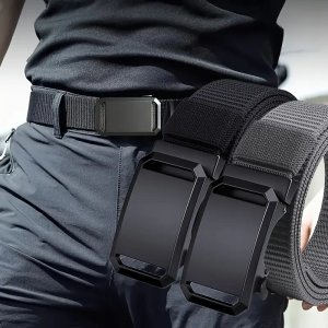 Nuova cintura con fibbia automatica, cintura per pantaloni da allenamento militare all'aperto casual da lavoro tattico in tela per uomo